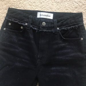 Black Reformation Cropped Cigarette Jeans